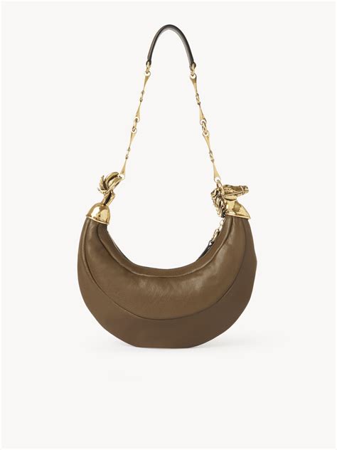 chloe embroidered horse bag|Chain Horse shoulder bag in soft leather .